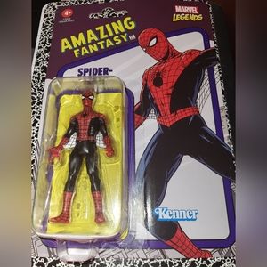 Marvel Legends Amazing Fantasy Retro Spiderman 3.75 Action Figure Hasbro Kenner